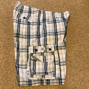Plaid Cargo Shorts by Lee Dungarees
size 32 waist